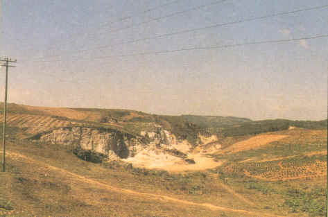 Severe soil erosion due to unscientific stone quarrying and faulty cultivation in the hill slopes