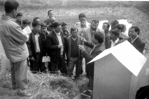 Trainees lending their ears during their field visit to ICAR Complex