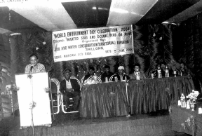 Shri. K.L. Tariang Director Soil and Water Conservation speaking on the occasion as the Chief Guest